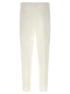 Brunello Cucinelli White Linen Casual Pants