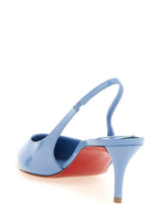 Christian Louboutin Blue Calfskin Mid Heel Pumps