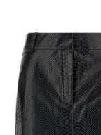 The Andamane Black Polyethylene Midi Skirt