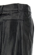 The Andamane Black Polyethylene Midi Skirt