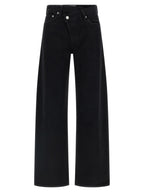 Agolde Black Cotton Relaxed Fit Jeans