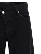 Agolde Black Cotton Relaxed Fit Jeans
