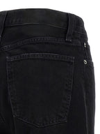 Agolde Black Cotton Relaxed Fit Jeans