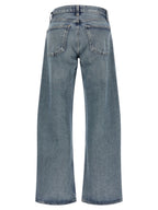 Agolde Blue Cotton Relaxed Fit Jeans