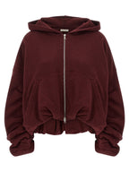 Dries Van Noten Bordeaux Cotton Hoodie