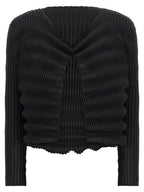 Issey Miyake Black Polyester Cardigan