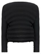 Issey Miyake Black Polyester Cardigan