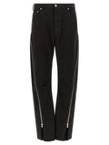 Rick Owens Black Cotton Flared Pants