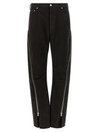 Rick Owens Black Cotton Flared Pants