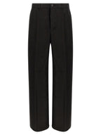 Rick Owens Black Ramie Casual Pants