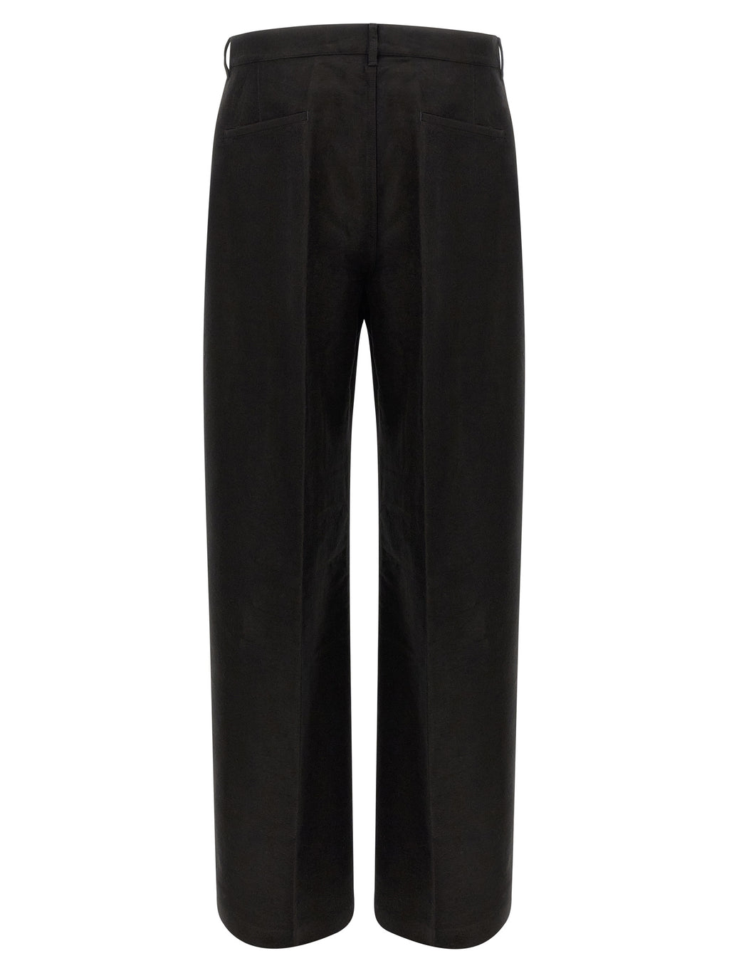 Rick Owens Black Ramie Casual Pants