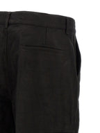 Rick Owens Black Ramie Casual Pants