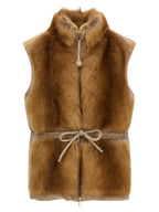 Moncler Beige Polyester Sleeveless Jacket