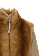 Moncler Beige Polyester Sleeveless Jacket