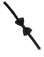 Dolce & Gabbana Men Black 100% Silk Adjustable Neck Papillon Bow Tie