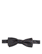 Dolce & Gabbana Men Dark Gray Geometric Adjustable Neck Bow Tie