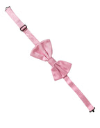 Dolce & Gabbana Men Pink 100% Silk Adjustable Neck Papillon Bow Tie