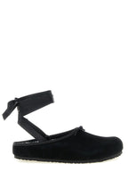 Birkenstock Black Suede Leather Ballet Flats
