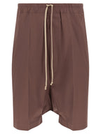 Rick Owens Brown Cotton Bermuda Shorts