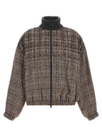 Brunello Cucinelli Brown Alpaca Leather Bomber