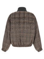 Brunello Cucinelli Brown Alpaca Leather Bomber