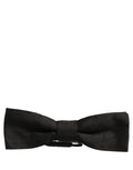 Dolce & Gabbana Men Black 100% Silk Adjustable Neck Papillon Bow Tie