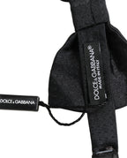 Dolce & Gabbana Men Black 100% Silk Adjustable Neck Papillon Bow Tie