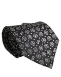 Dolce & Gabbana Men Black DG Logo 100% Silk Adjustable Tied Necktie Tie