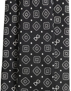 Dolce & Gabbana Men Black DG Logo 100% Silk Adjustable Tied Necktie Tie