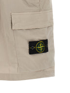 Stone Island Gray Cotton Bermuda Shorts