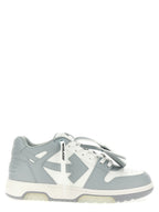 Off-White Gray Calfskin Low Top Sneakers