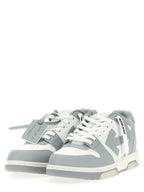 Off-White Gray Calfskin Low Top Sneakers