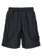 Stone Island Blue Polyamide Bermuda Shorts