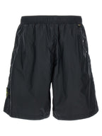 Stone Island Blue Polyamide Bermuda Shorts