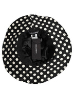 Dolce & Gabbana Black White Polka Dot Cotton Bucket Capello Hat