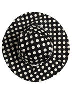 Dolce & Gabbana Black White Polka Dot Cotton Bucket Capello Hat