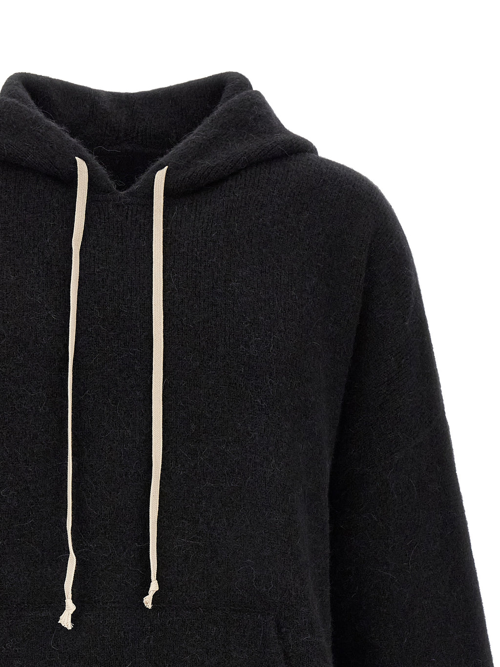 Rick Owens Black Marabou Sweatshirt