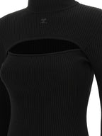 Courrèges Black Viscose Cardigan