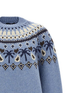 Alanui Blue Virgin Wool Cardigan