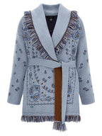 Alanui Blue Cashmere Cardigan