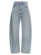 Agolde Blue Cotton High-Waisted Jean