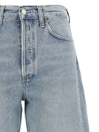 Agolde Blue Cotton High-Waisted Jean
