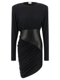 The Andamane Black Viscose Short Dress