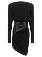 The Andamane Black Viscose Short Dress