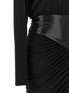 The Andamane Black Viscose Short Dress