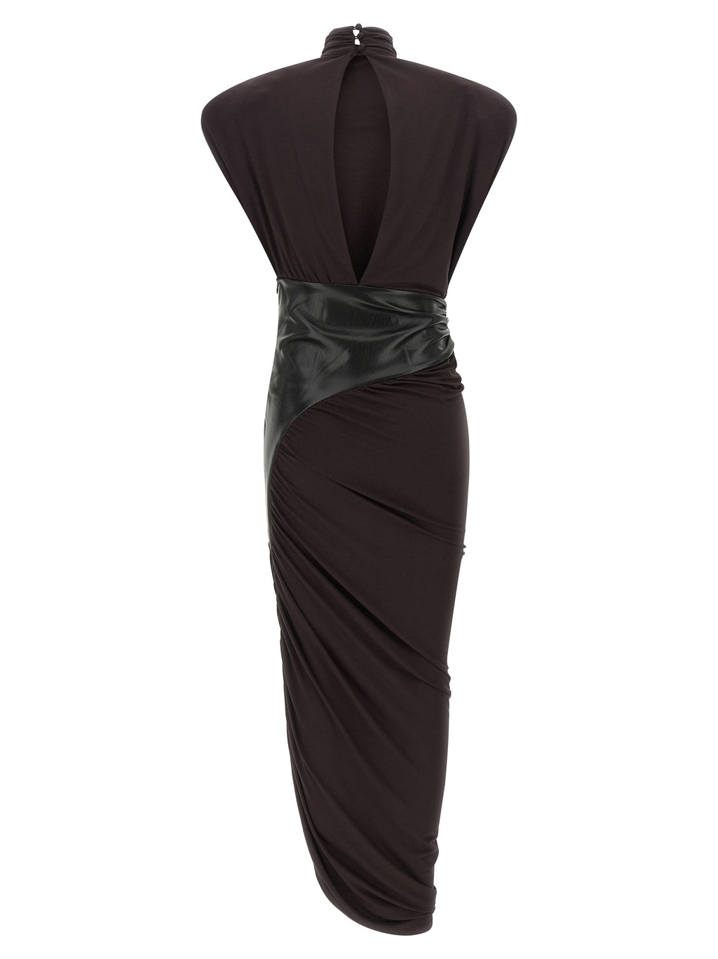 The Andamane Bordeaux Viscose Midi Dress