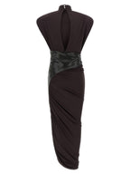 The Andamane Bordeaux Viscose Midi Dress