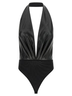 The Andamane Black Polyester Bodysuit