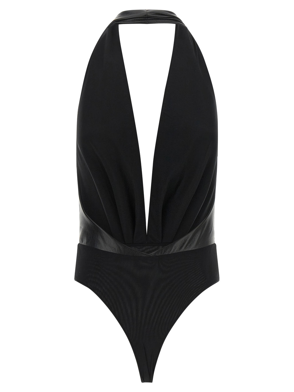 The Andamane Black Polyester Bodysuit