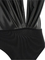 The Andamane Black Polyester Bodysuit